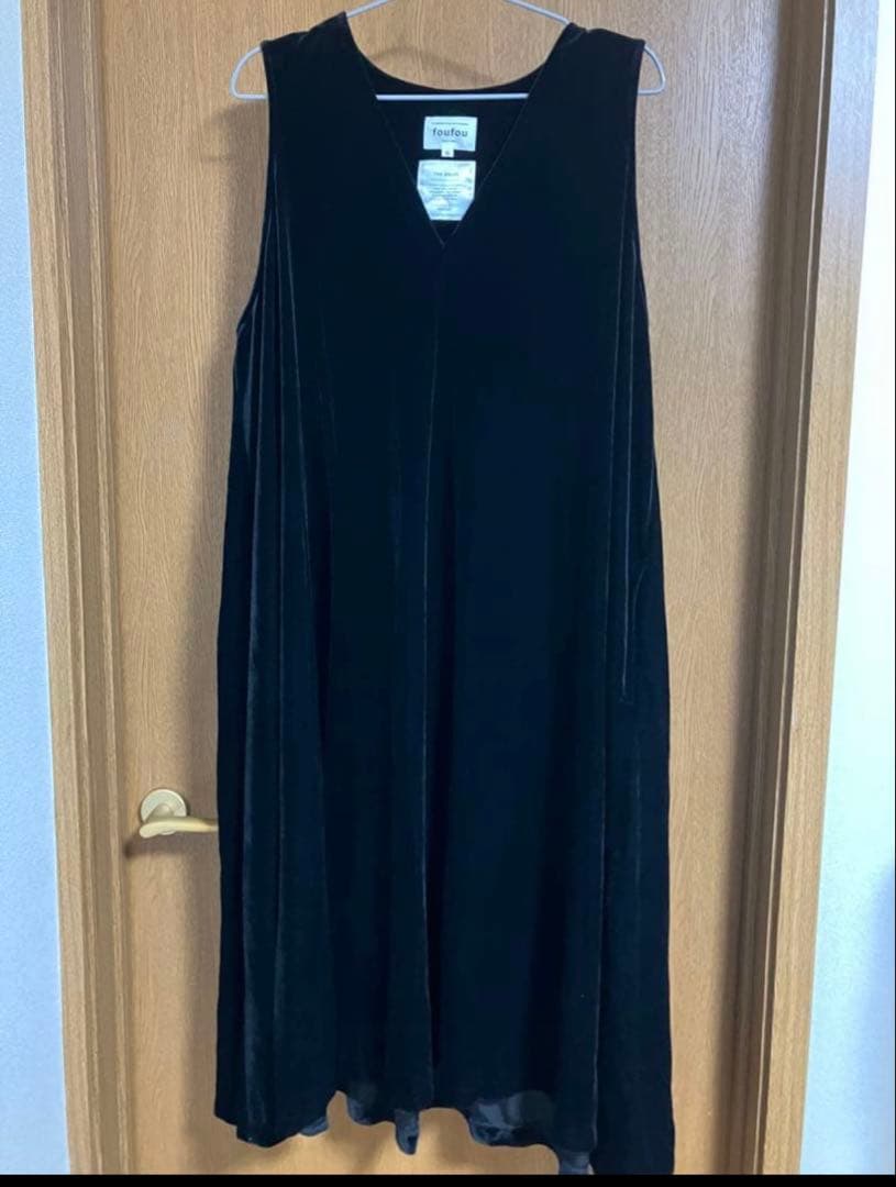 THE DRESS #16 ノースリーブ ベロア ワンピース S foufou