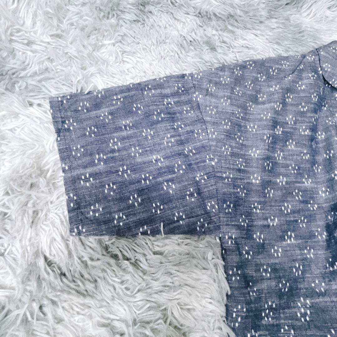 桜丸様　儀右ヱ門 ギエモン 久留米絣 半袖 チュニック 綿100% 日本製