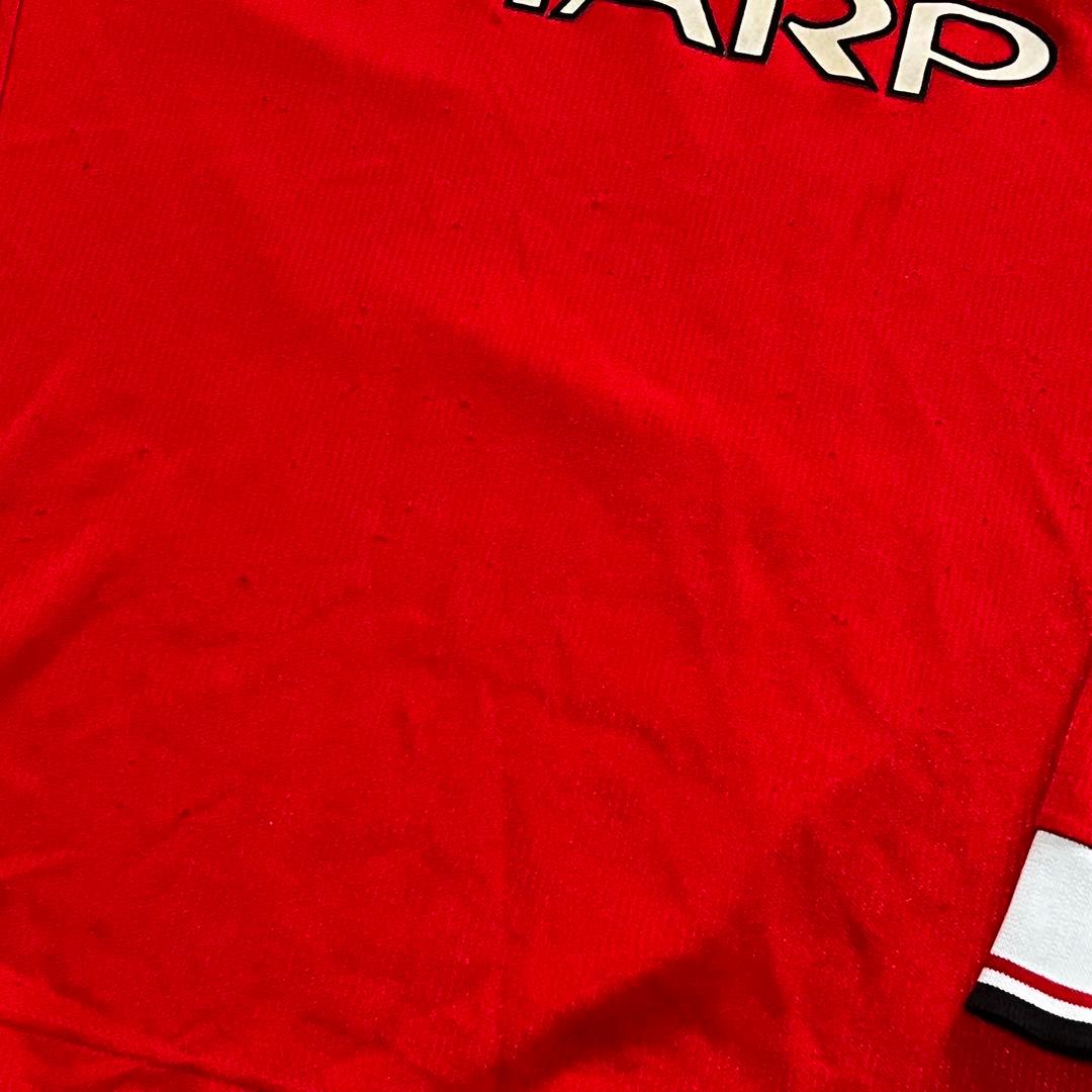 90s y2k SHARP umbro OLD vintage ハーフジップ 赤