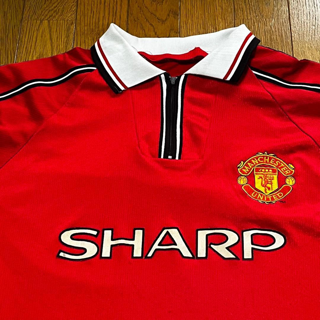 90s y2k SHARP umbro OLD vintage ハーフジップ 赤