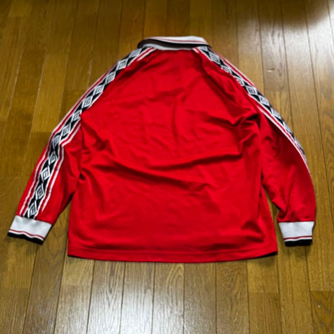 90s y2k SHARP umbro OLD vintage ハーフジップ 赤
