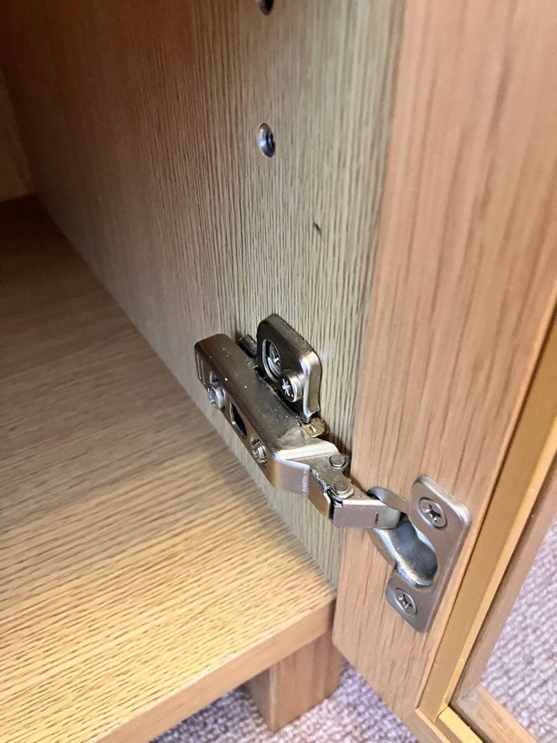 定価値下げ(^^)★稀少 廃盤★無印良品　脚付 ガラス扉キャビネット 送料込み