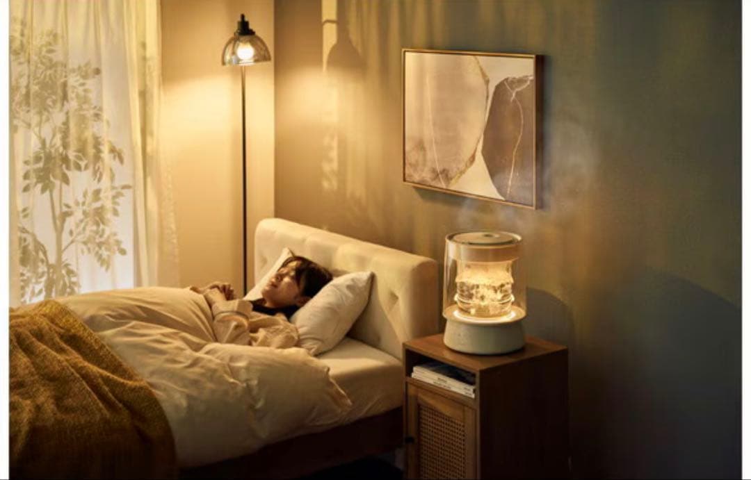 QUADS クワッズ　スチーム加湿器　アイボリー　グラス