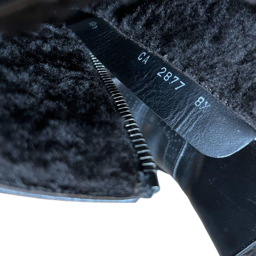 おっすおらクリリン D&G ドルガバ レザー　ムートン　ブーツ 8.5 黒