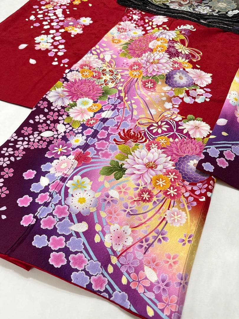 京都きもの友禅　振袖と帯セット