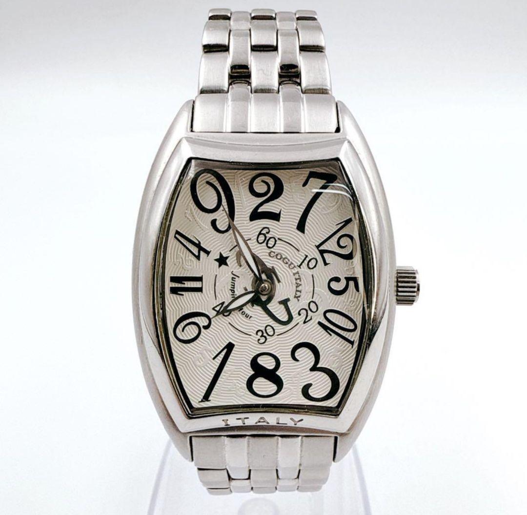 COGU 美品 箱付 ジャンピングアワー　自動巻　裏スケ　トノー　ビッグフェイス