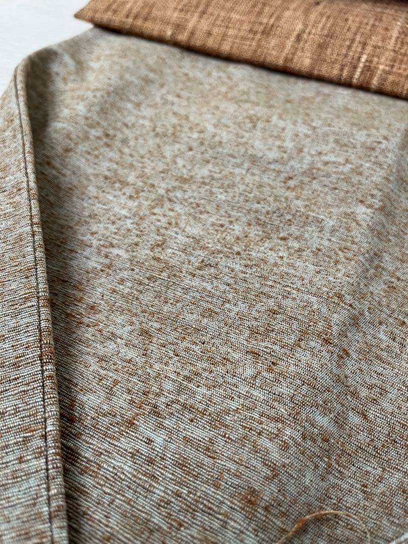 ぜんまい織　紬　色無地　出羽の織座　証紙付　未着用