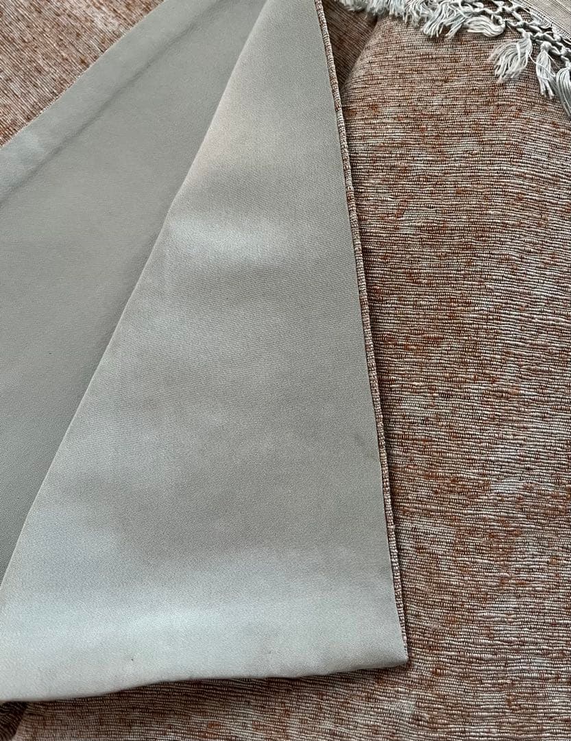 ぜんまい織　紬　色無地　出羽の織座　証紙付　未着用