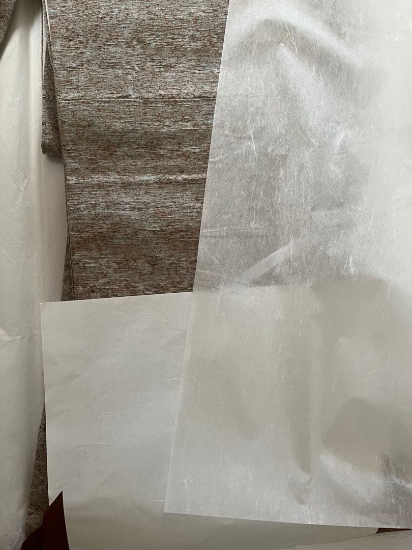 ぜんまい織　紬　色無地　出羽の織座　証紙付　未着用