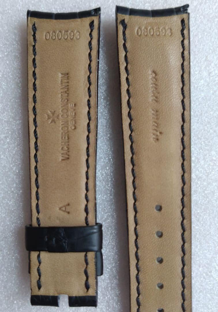 ヴァシュロン コンスタンタン 純正レザーベルト (クロコ／ブラック)