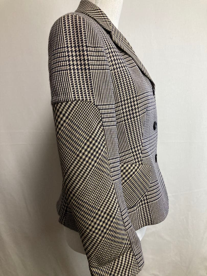 AKRIS チェック柄 テーラードジャケット