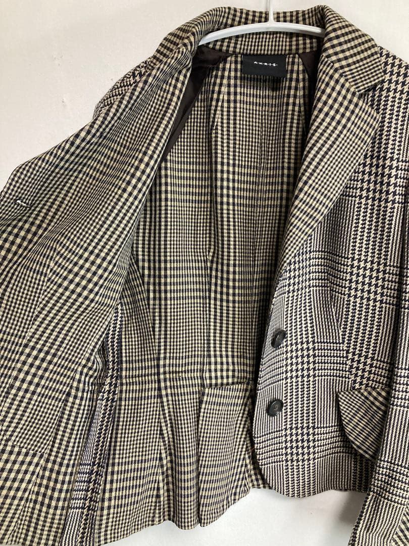 AKRIS チェック柄 テーラードジャケット