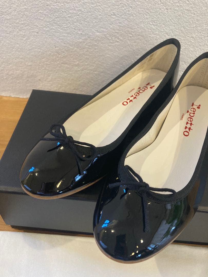 新品　Repetto レペット　ブラック フラットシューズ 34ラバーソール