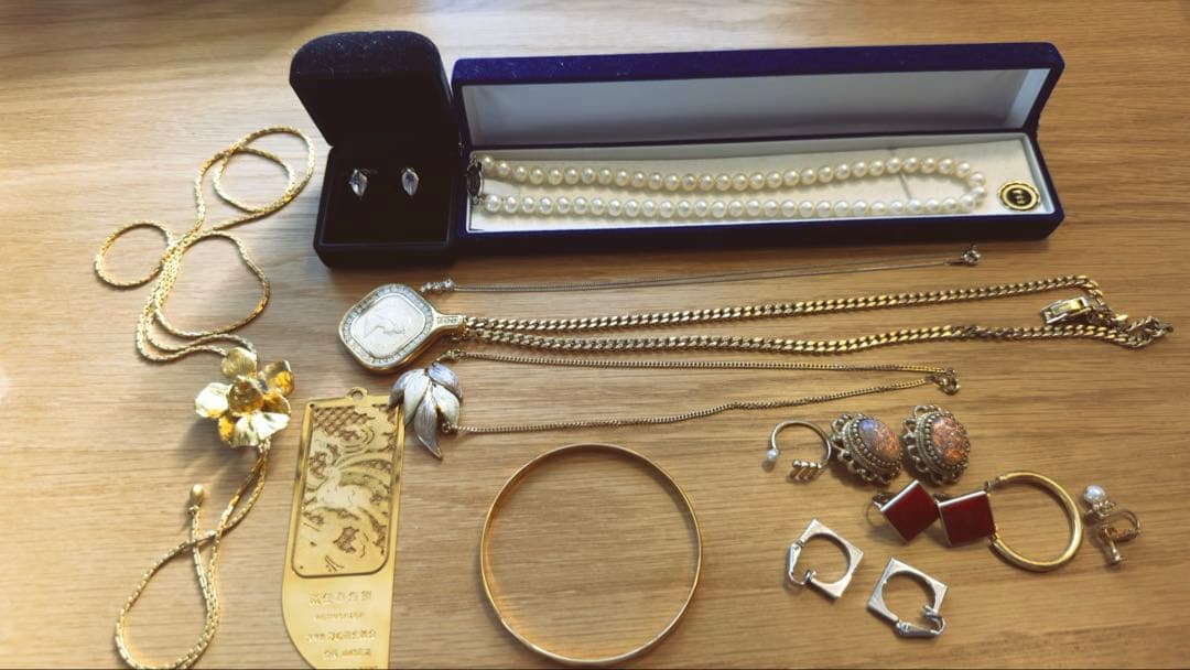 遺品整理品 アクセサリーセットK14WG, Silver, 18-24