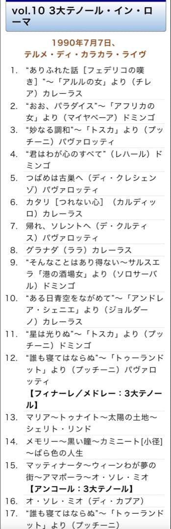 3大テノールの世界 CD全12巻