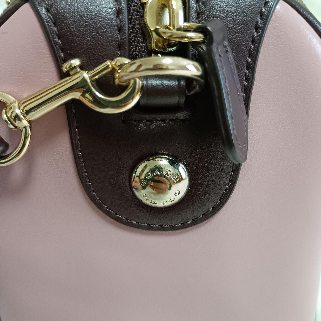 COACH コーチ シグネチャー 2WAY ショルダーバッグ ピンク ブラウン