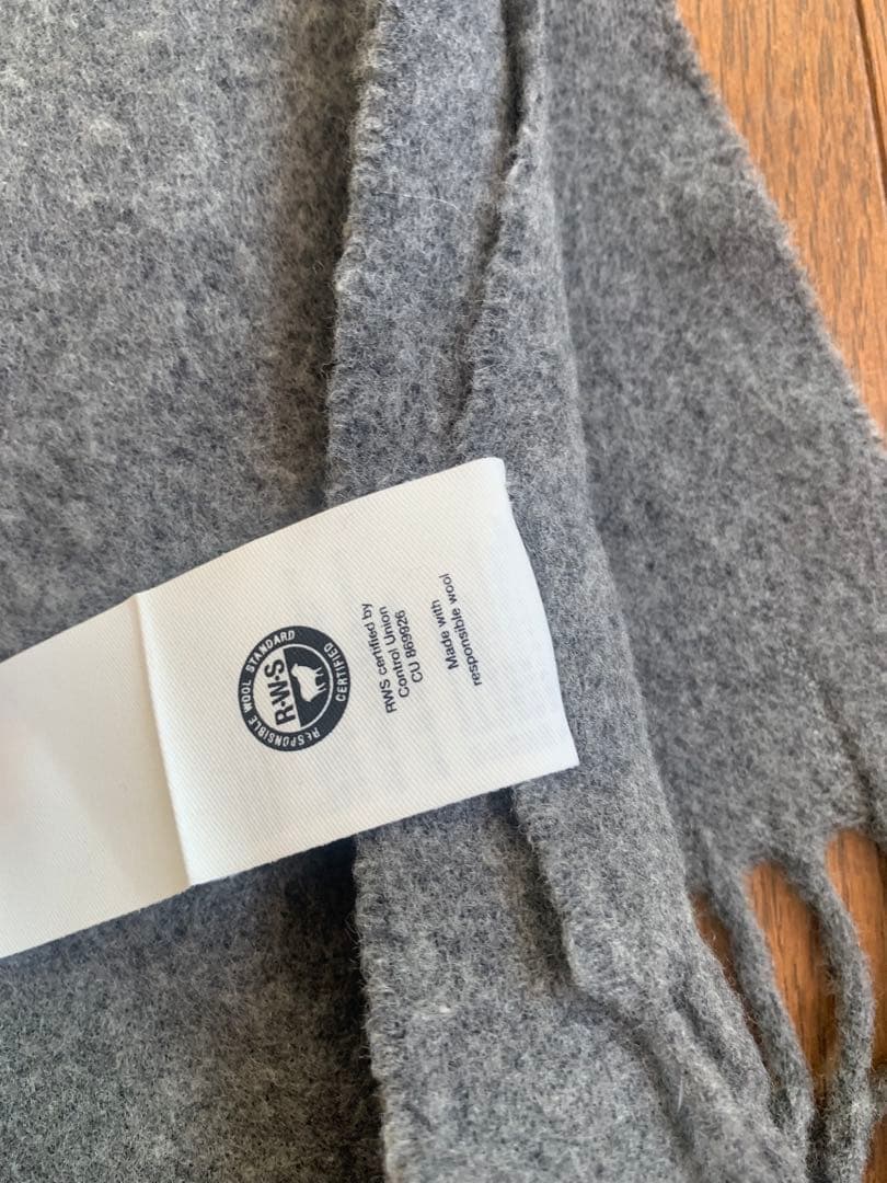 Acne Studios グレー ウールマフラー 200x45cm 美品