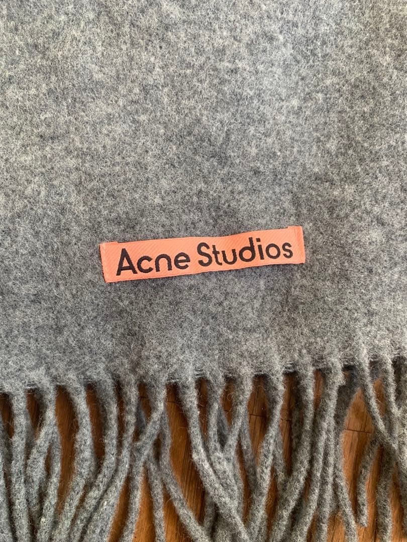 Acne Studios グレー ウールマフラー 200x45cm 美品