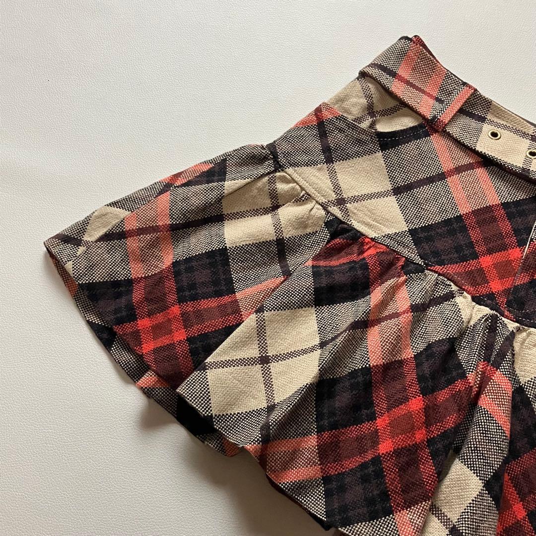 バーバリーブルーレーベル　キュロットスカート　ベルト　ノバチェック　36