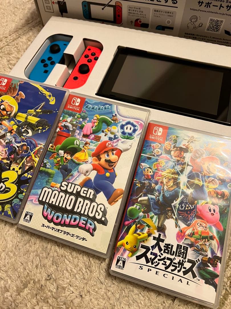 Switch本体&大乱闘、スーパーマリオワンダー、スプラトゥーン