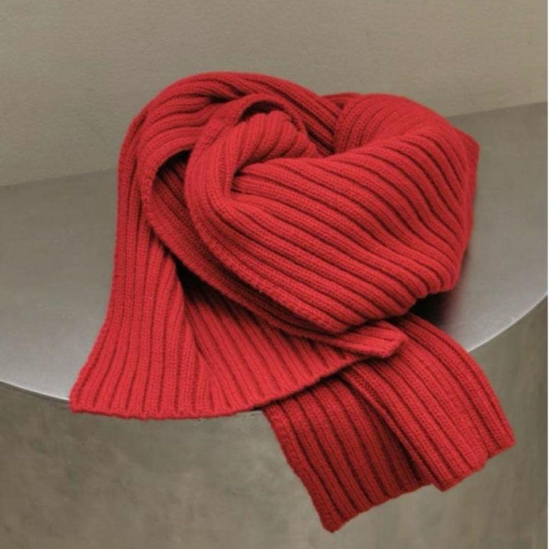 【todayful】Rib Knit Muffler /red