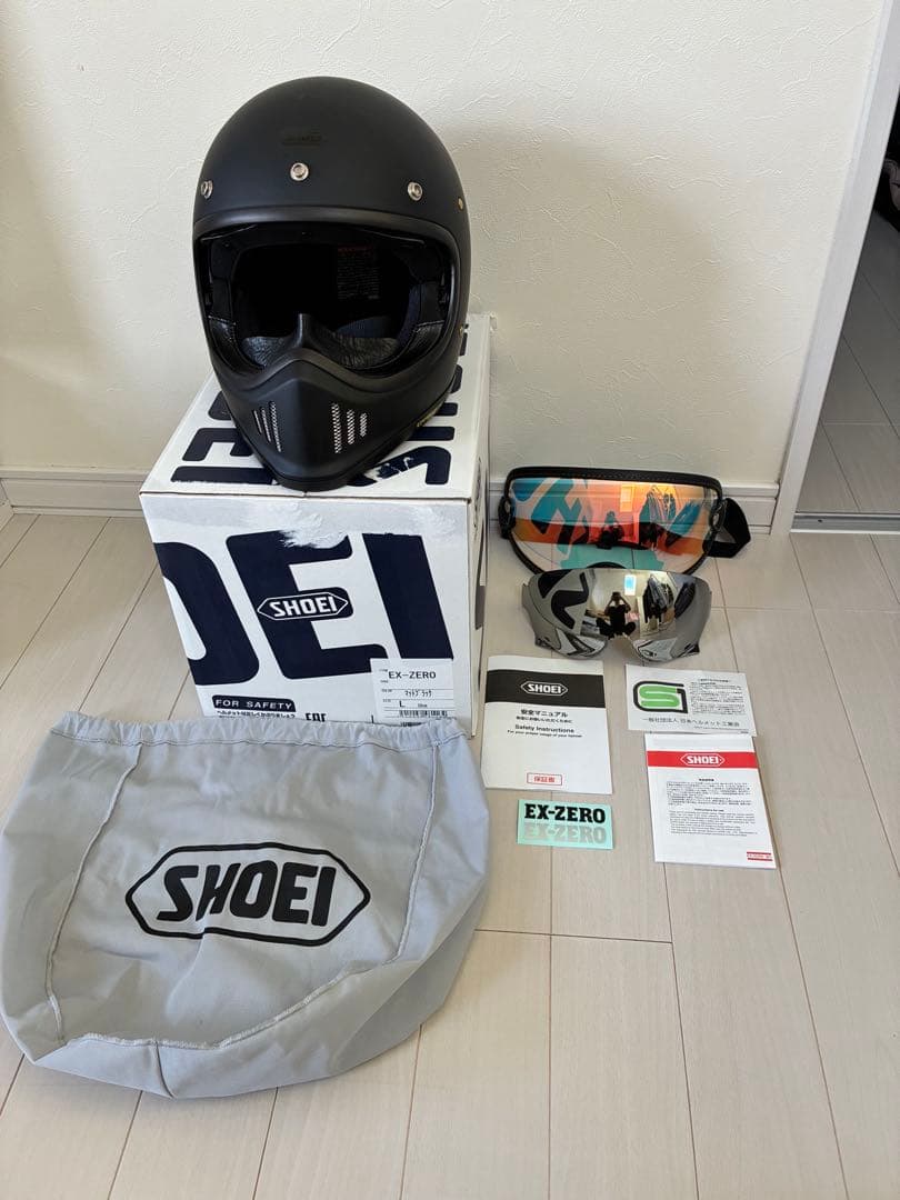 SHOEI EX-ZERO マットブラック ヘルメット　Lサイズ