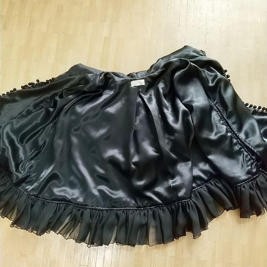 【milky ange】ビックフード付きミニマント　ミニケープコート