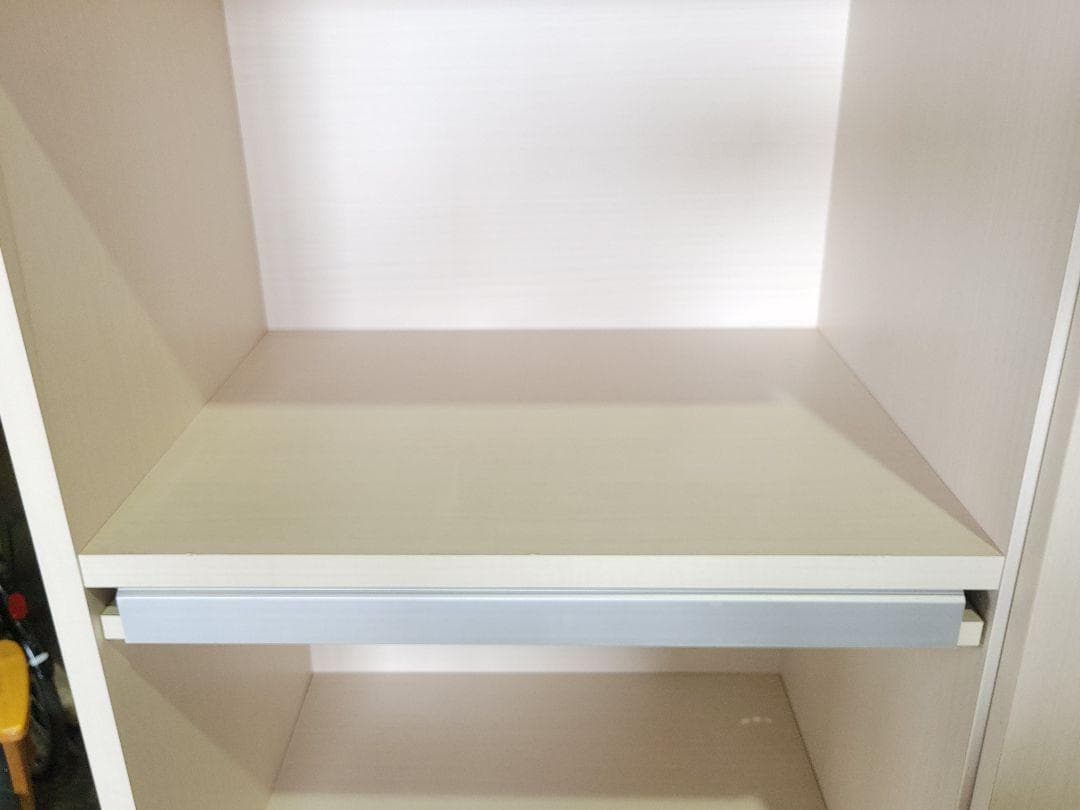 レンジボード フラップ扉収納付き キッチンボード ホワイト　食器棚