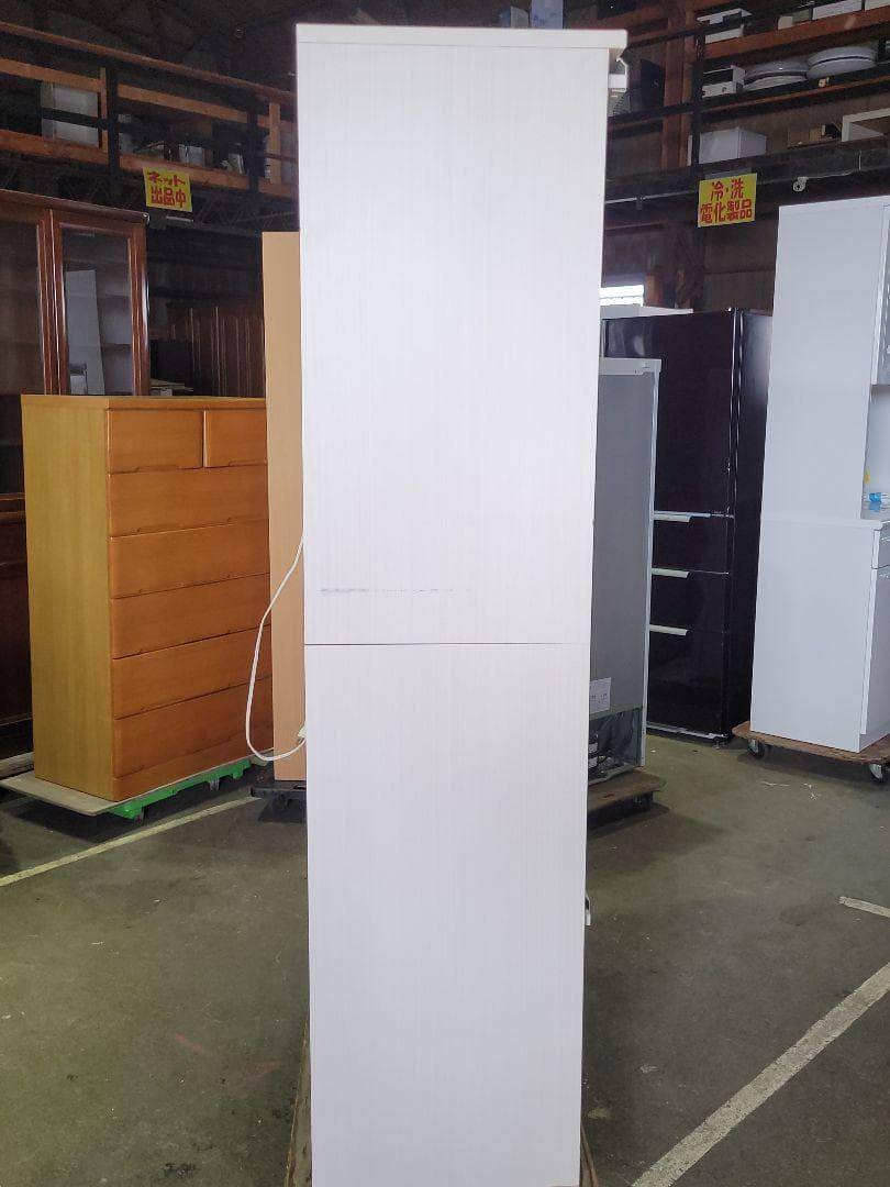 レンジボード フラップ扉収納付き キッチンボード ホワイト　食器棚