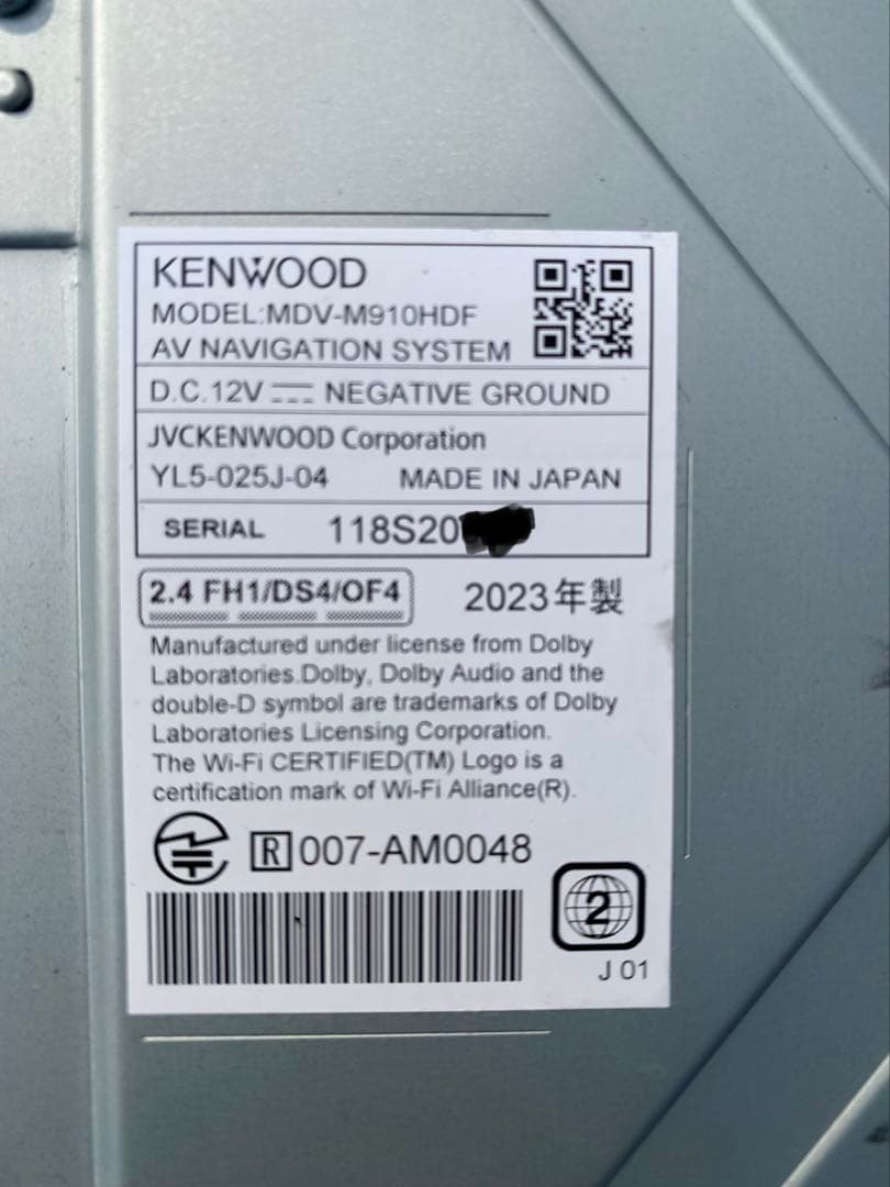 KENWOOD MDV-M910HDF カーナビ