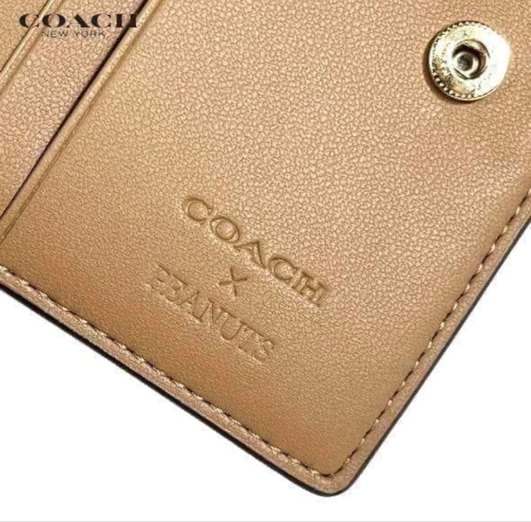 coachコーチスヌーピーコラボコンパクトスナップ二つ折り財布