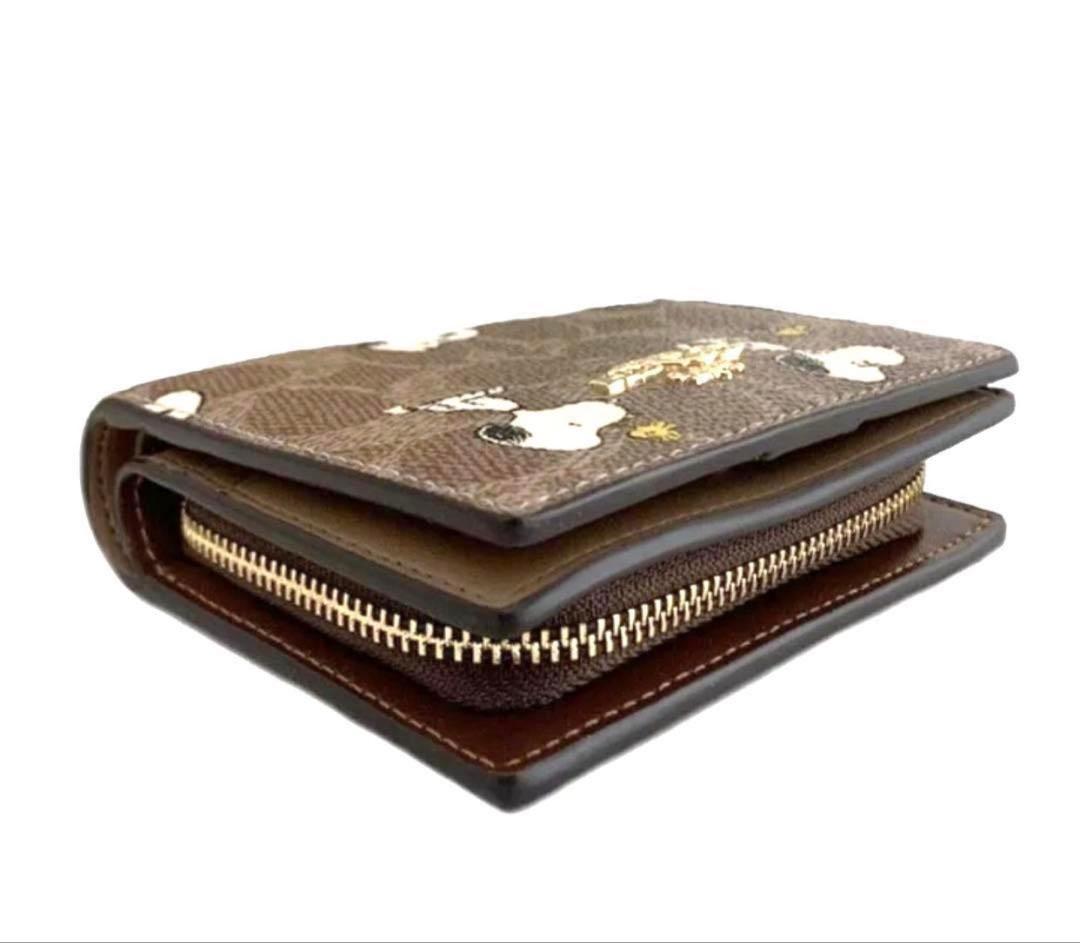 coachコーチスヌーピーコラボコンパクトスナップ二つ折り財布