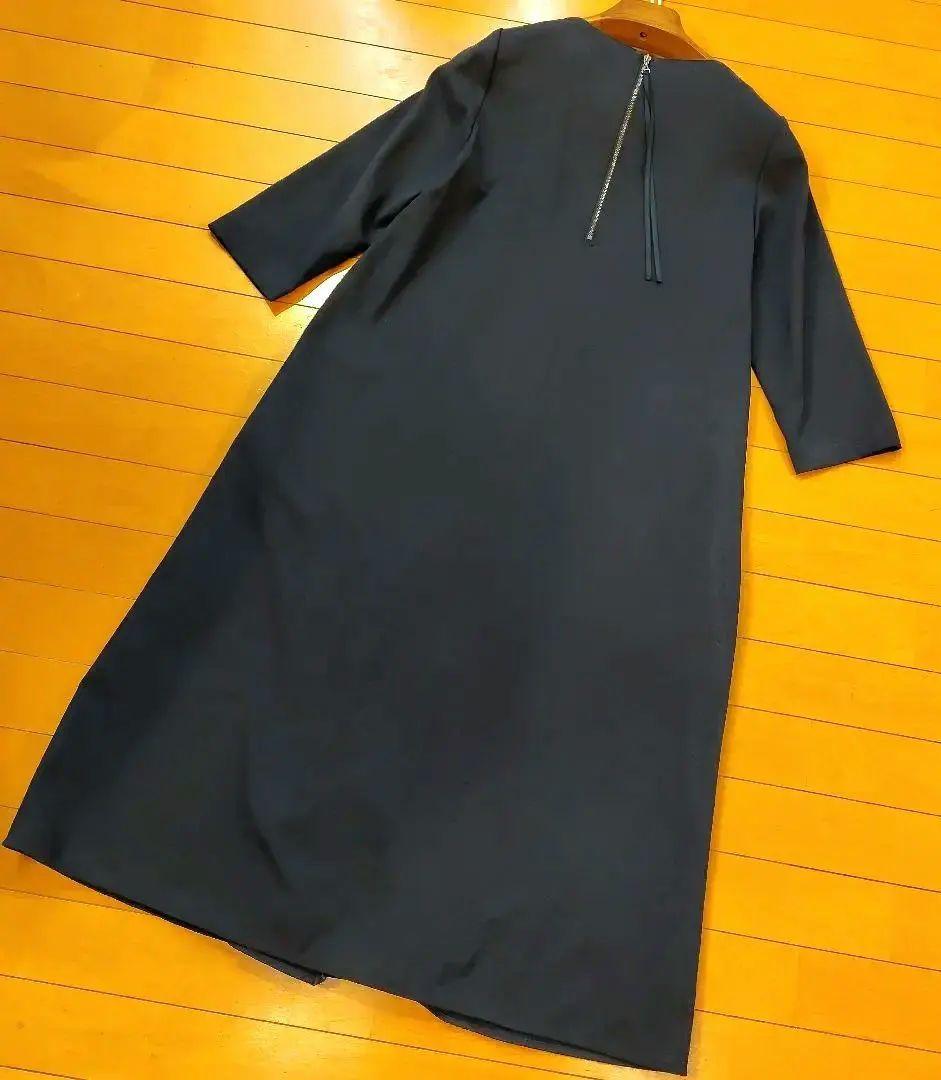 真*君様 レリアン 近年モデルネイビー Vネック Aライン ワンピース 七分袖9