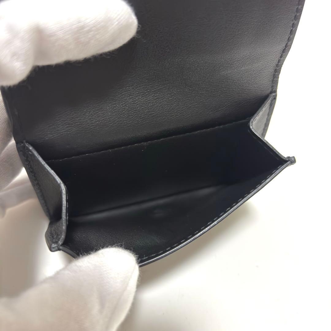 517✨美品✨ボッテガヴェネタ 三つ折り財布 イントレチャート レザー ブラック