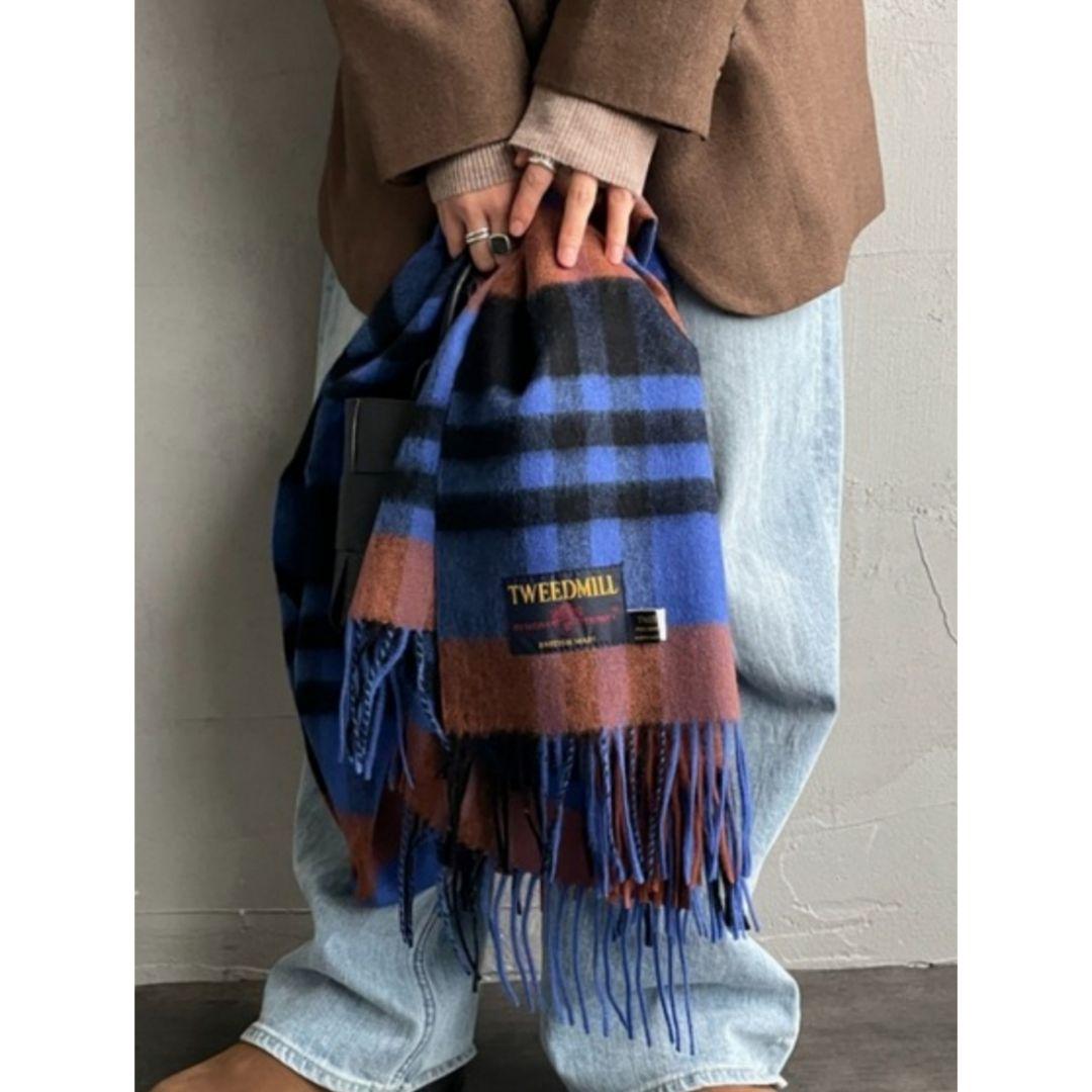 【美品】 TWEED MILL ツイードミル ストール