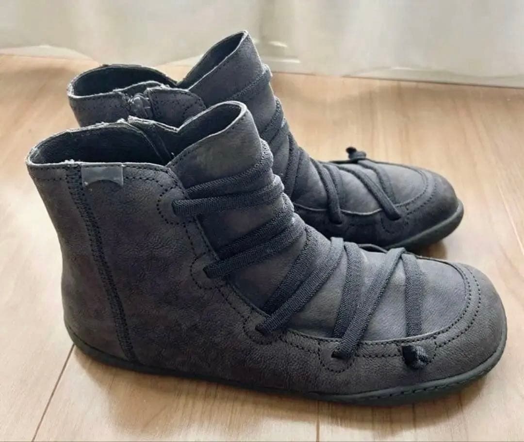 希少　カンペールCamper レザー　24センチ　　ハイカット　38