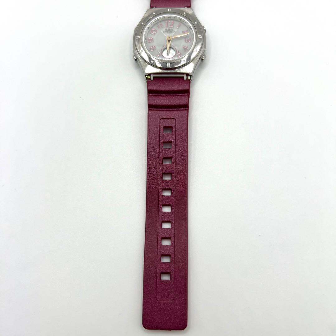 値下げCASIO LWA-M143-4AJFウェーブセプター電波ソーラーパープル