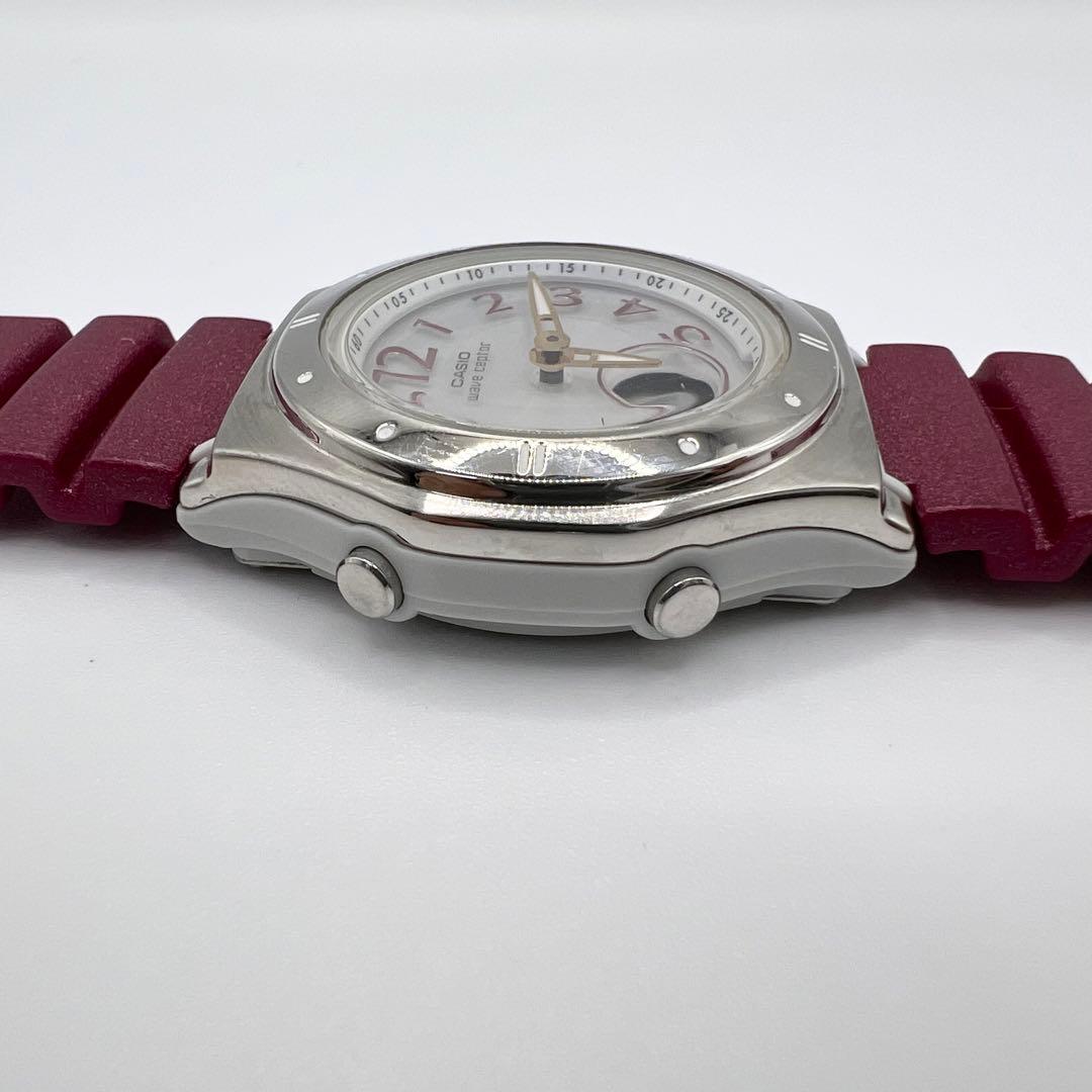 値下げCASIO LWA-M143-4AJFウェーブセプター電波ソーラーパープル
