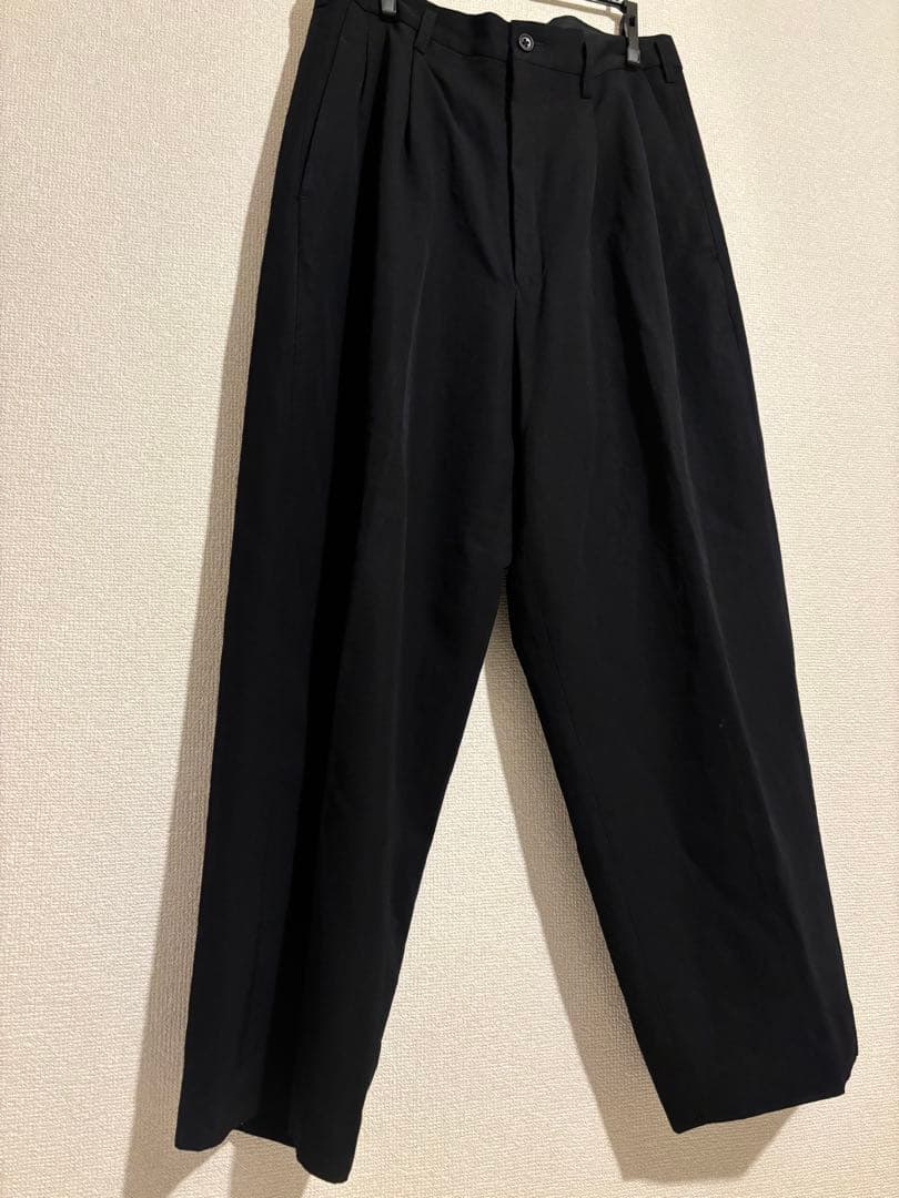Y's for men ワイズフォーメン　スラックス　ブラック　ワイドパンツ