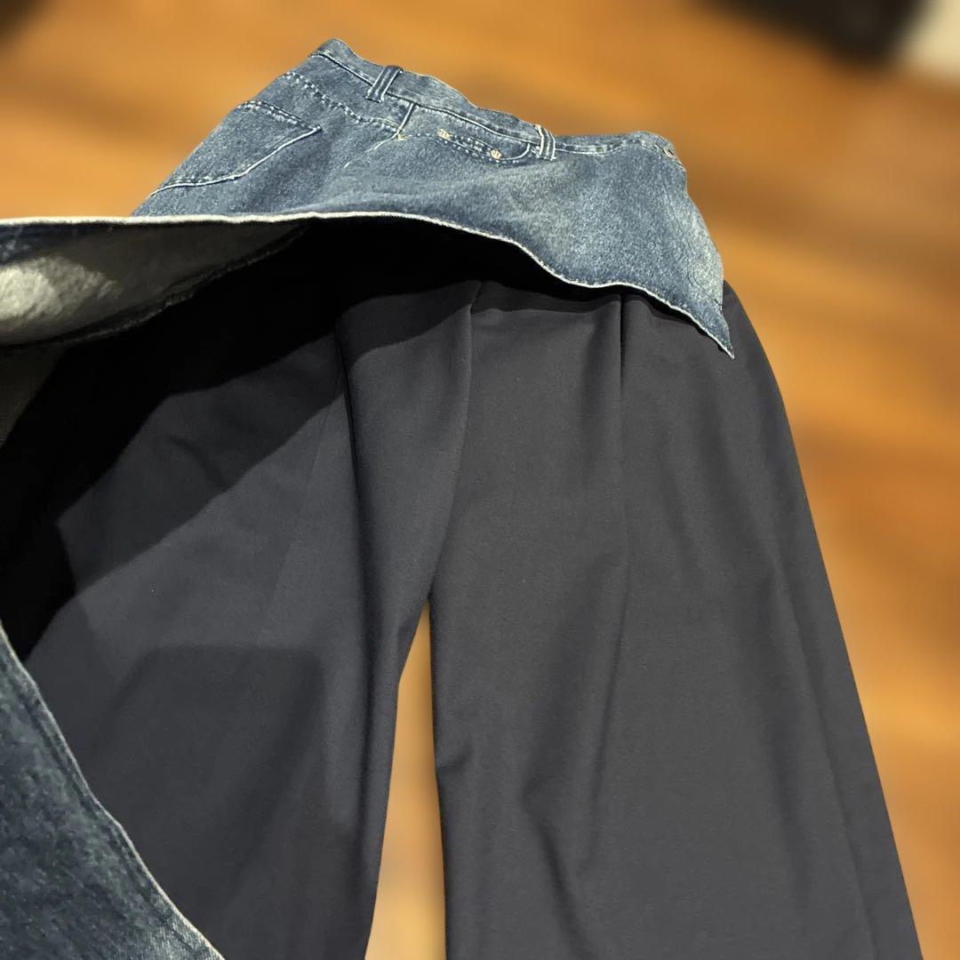 パンツ AMERI DENIM LAYERED TAPERED PANTS