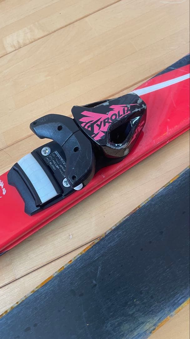 カービングスキー板120cmセットビンディングストック赤 子供キッズ ジュニア