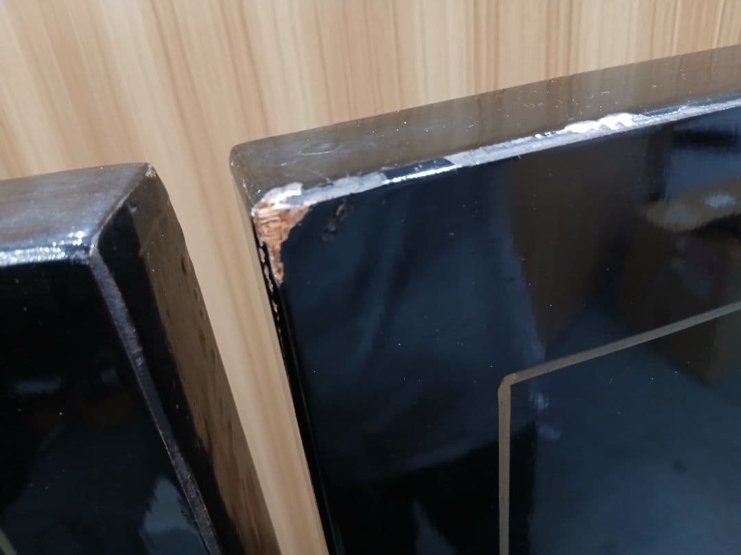 中国漆塗り 屏風 折り畳み衝立