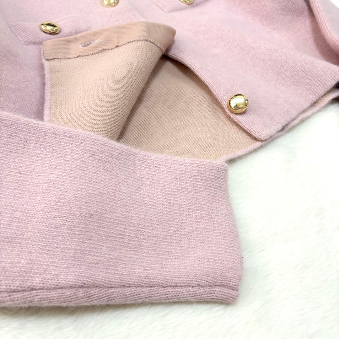 【LAGUNAMOON】CHN ラクーン ニット ジャケット ピンク