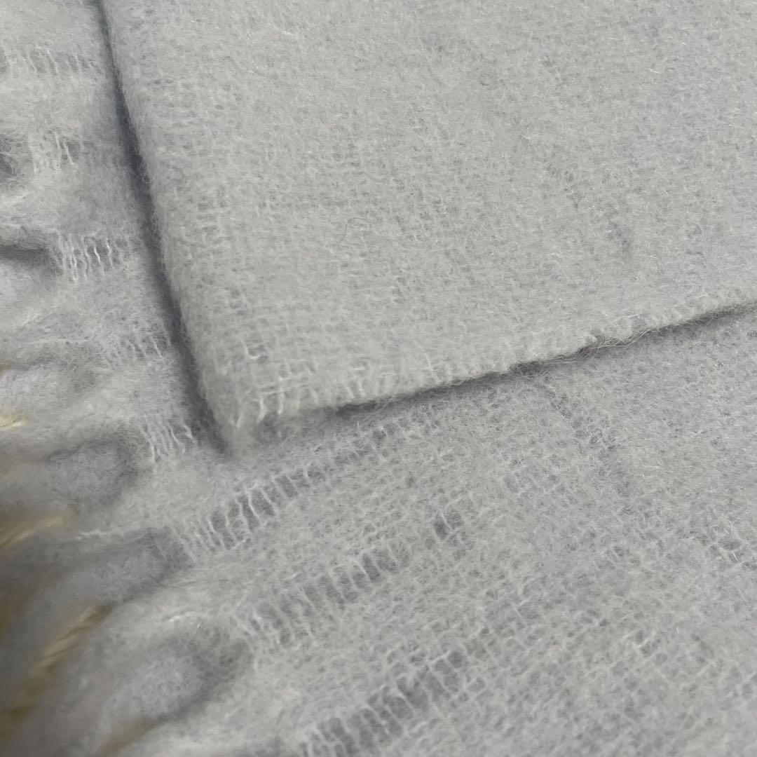 未使用✨メゾンキツネ ベビーアルパカ 大判マフラー ストール ブルー