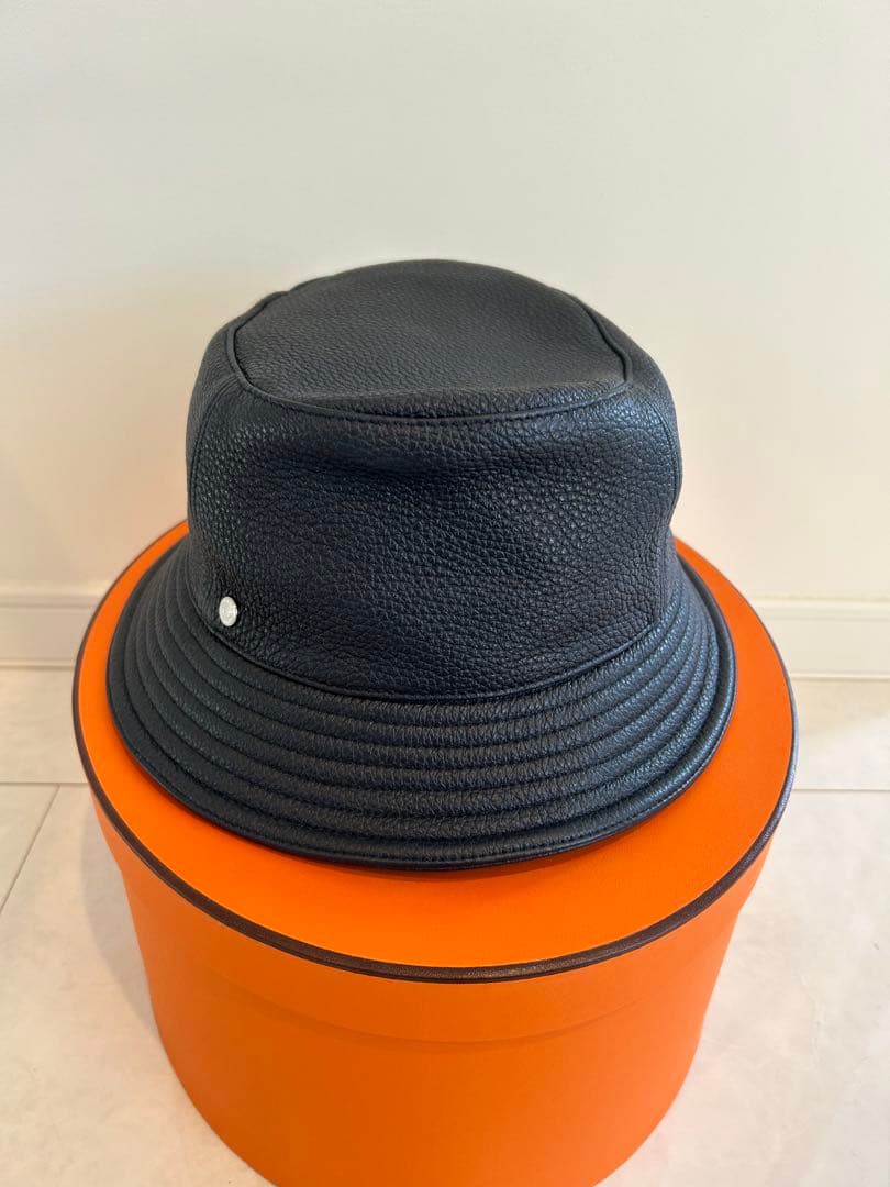 HERMES エルメス　レザー　ハット　57 定価以下