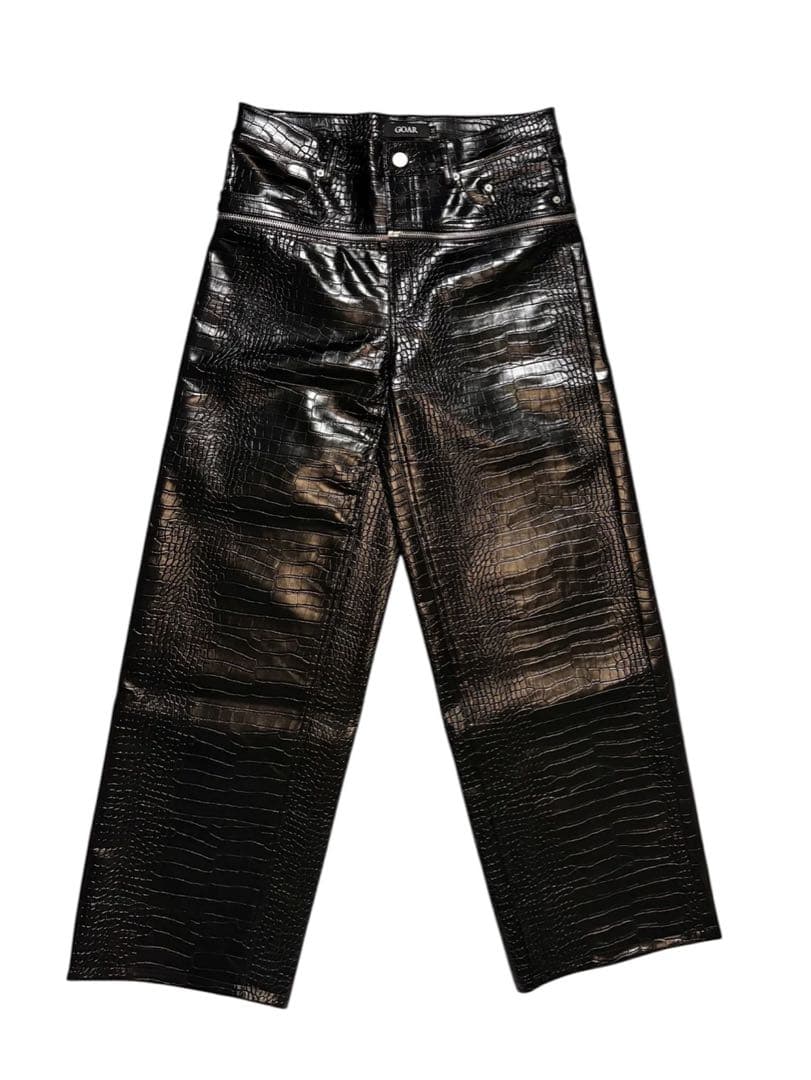 パンツ goar archive CROCO ZIPPER PANTS L