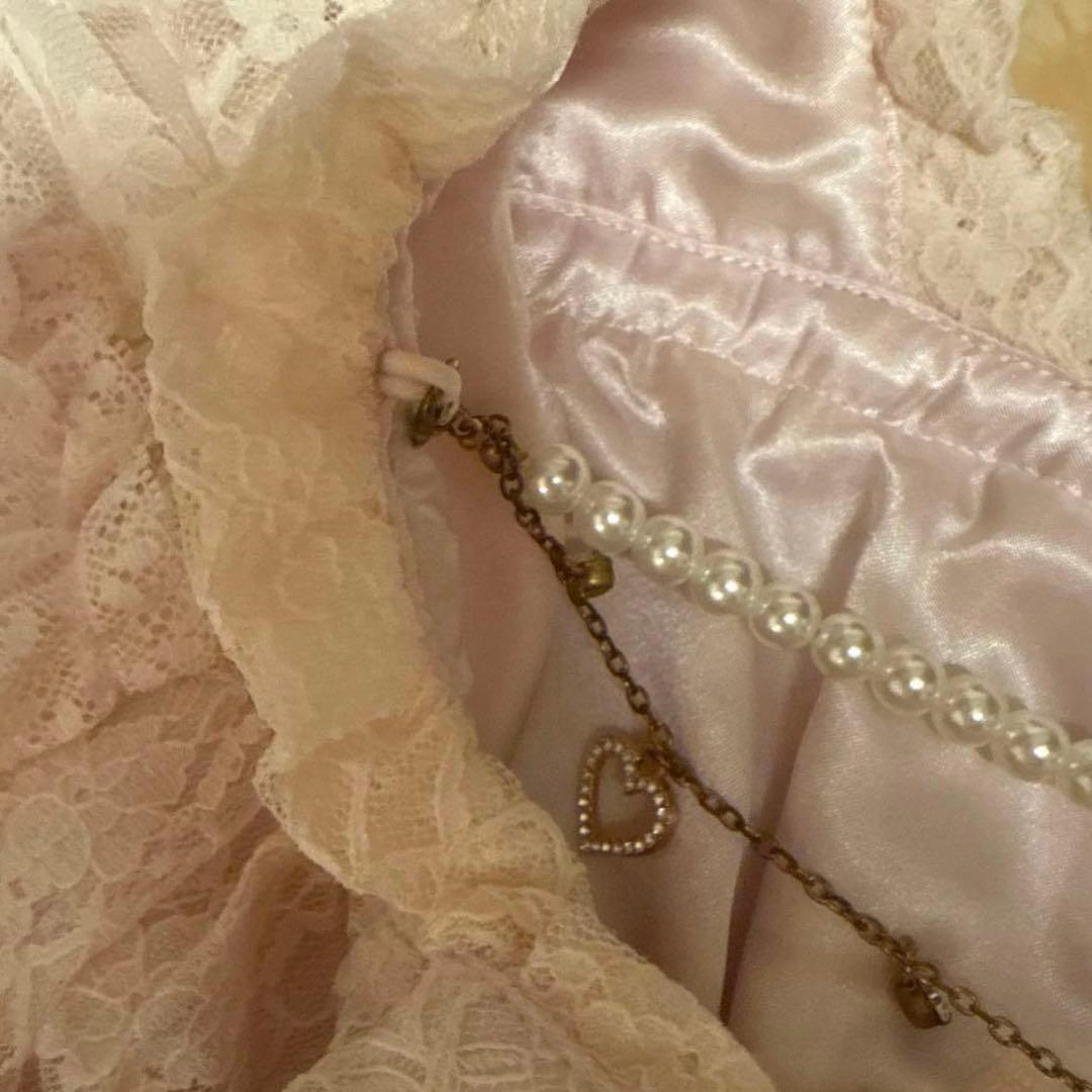 ダブルレースアップリボンワンピース