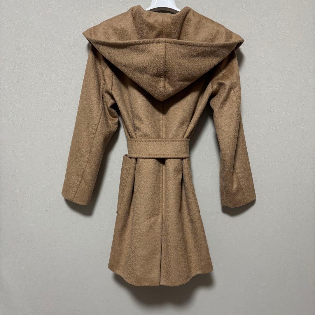 MaxMara コート ベルト付 キャメル100% リアルト 38 ガウンコート