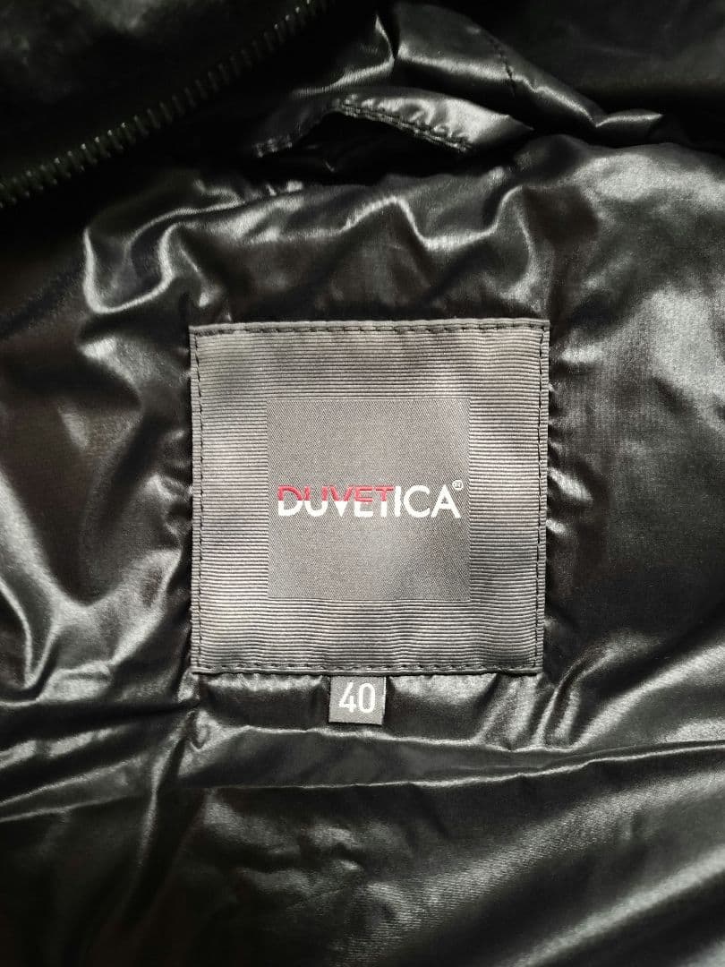 DUVETICA CERRUTI ダウンベスト 黒 フード コラボ カシミヤ