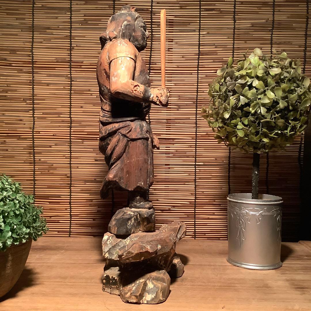 平安〜鎌倉時代・密教￼護法善神「憤怒・不動明王」不動信仰・神仏守護神・寄木造